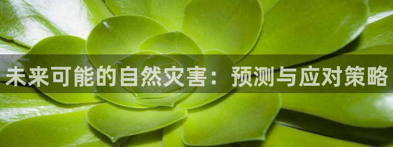 2元彩票体育凯捷平台主管：未来可能的自然灾害：预测与应对策略