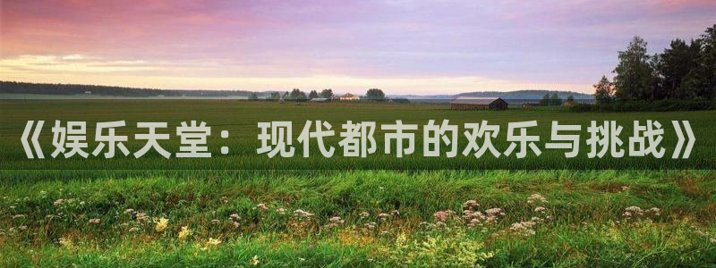 2元彩票体育热门赛事有哪些：《娱乐天堂：现代都市的欢乐与挑战》