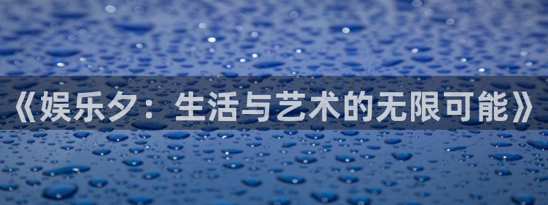 2元彩票体育代理：《娱乐夕：生活与艺术的无限可能》